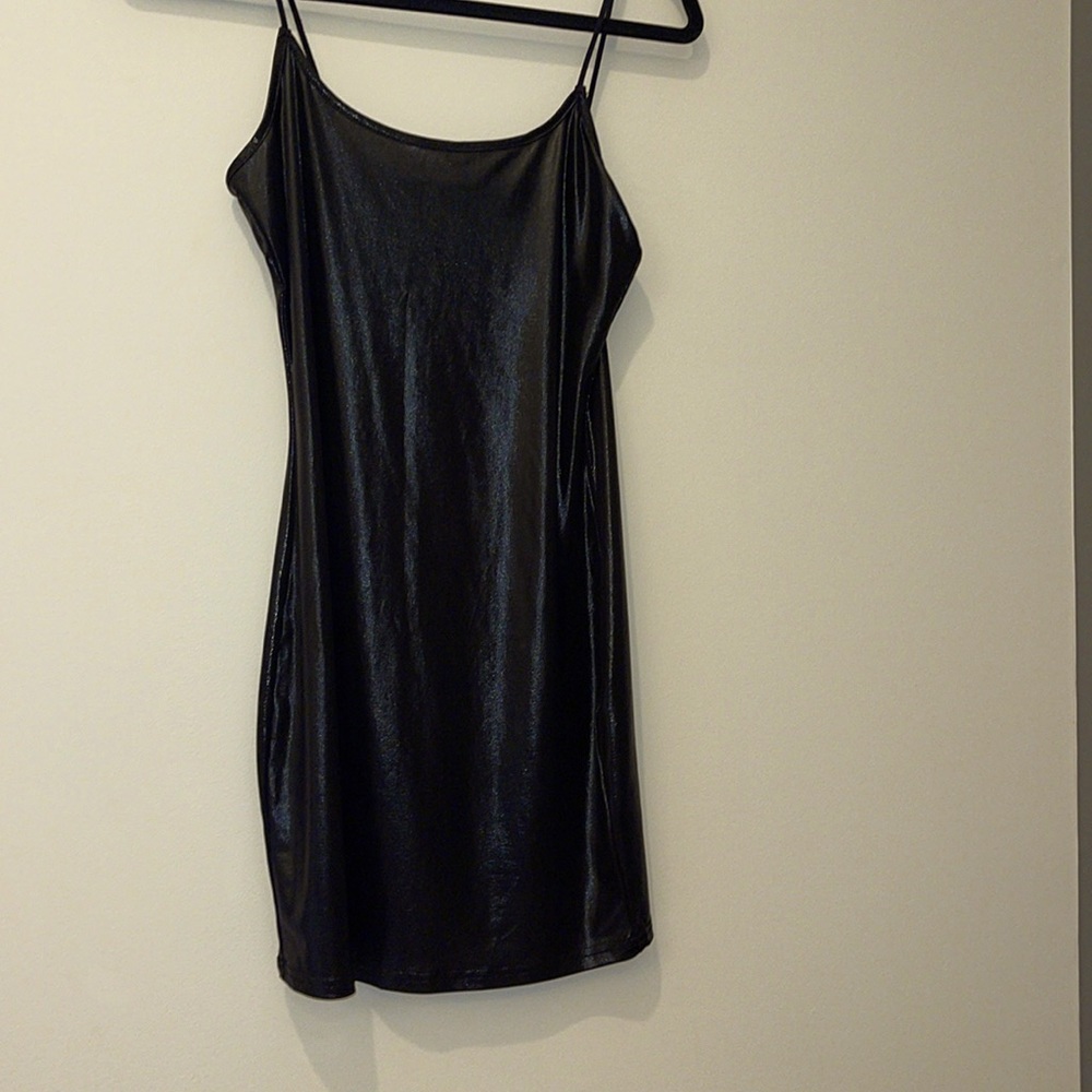 SHEIN Medium Black Mini Shimmery Dress
